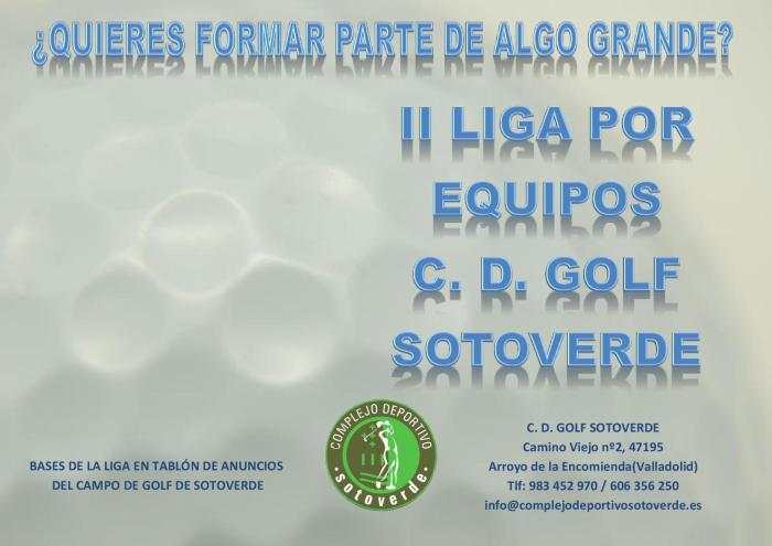 II LIGA POR EQUIPOS C. D. GOLF SOTOVERDE